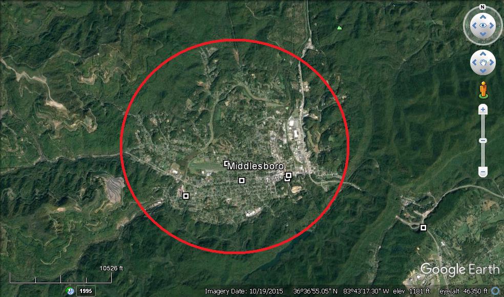 MIDDLESBORO IMPACT CRATER Crater Explorer