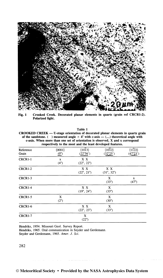 Crooked Creek Structure Crater Explorer