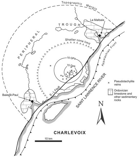 CHARLEVOIX IMPACT STRUCTURE Crater Explorer