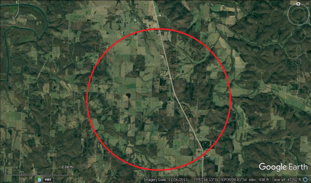 Weaubleau impact structure Crater Explorer