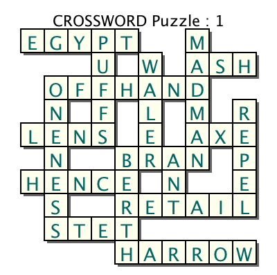 Make your own Freeform Crossword Puzzles with Crossword Express
