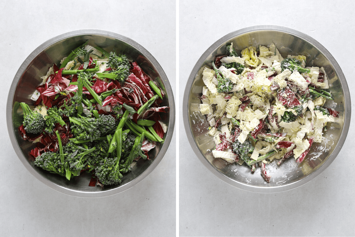 Crispy Chicken Thighs with Buttermilk Caesar Slaw (Chicken Under a