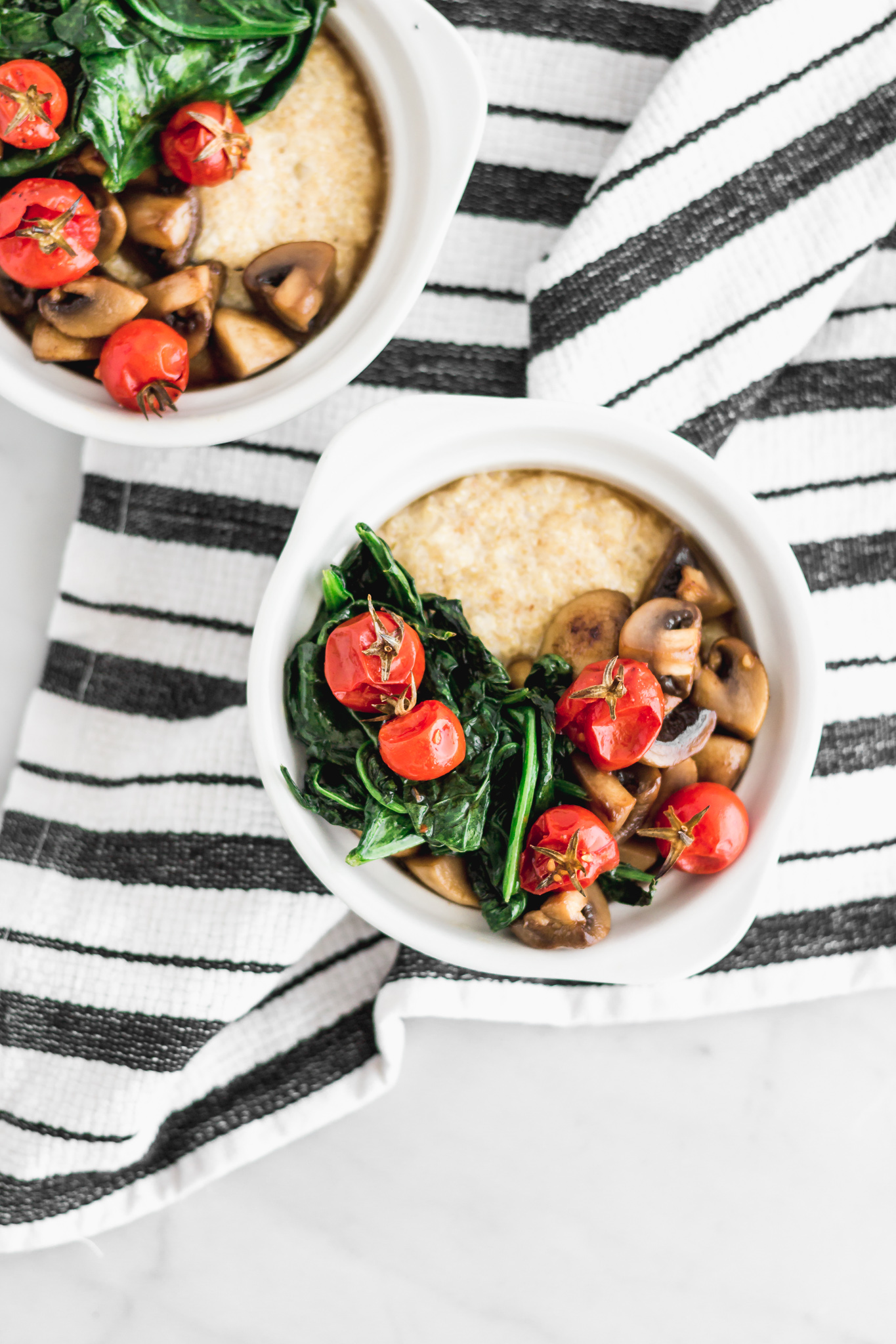 Quinoa Risotto (Quinotto) with Sautéed Mushrooms and Spinach Cravings