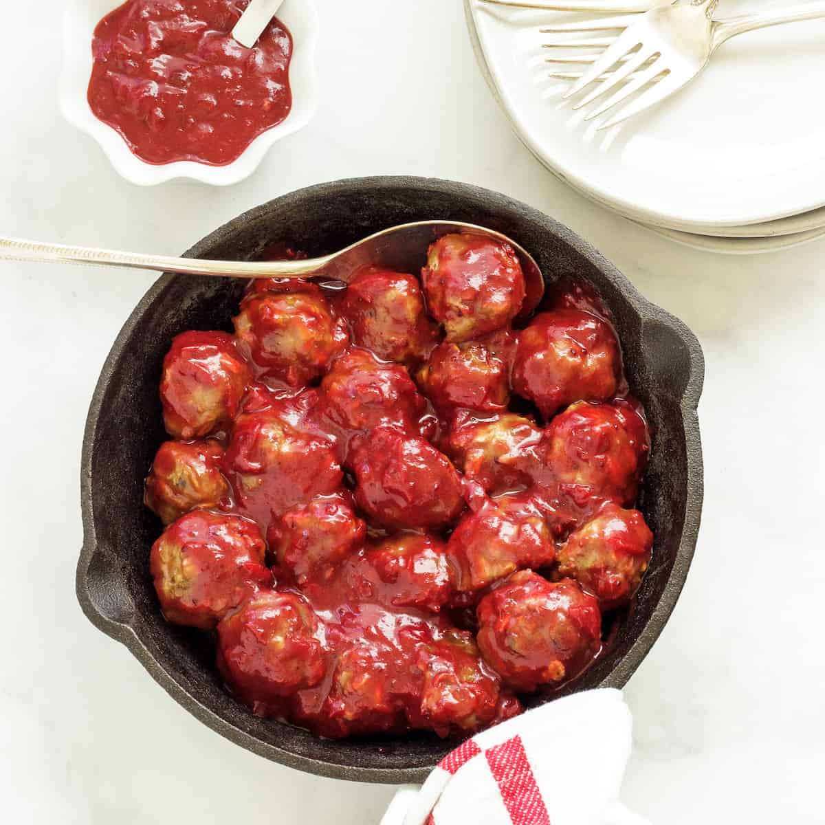 Mini Turkey Meatballs with Curried Cranberry Sauce Craving Something Healthy