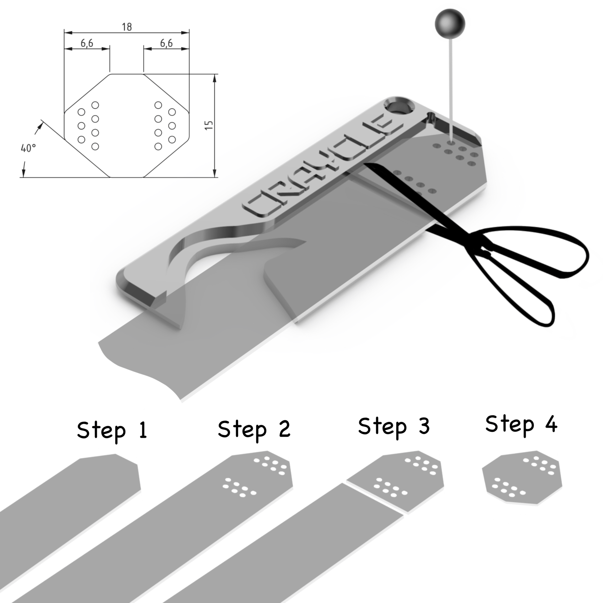 CA Hinge Maker Tool STL File Craycle Hobby