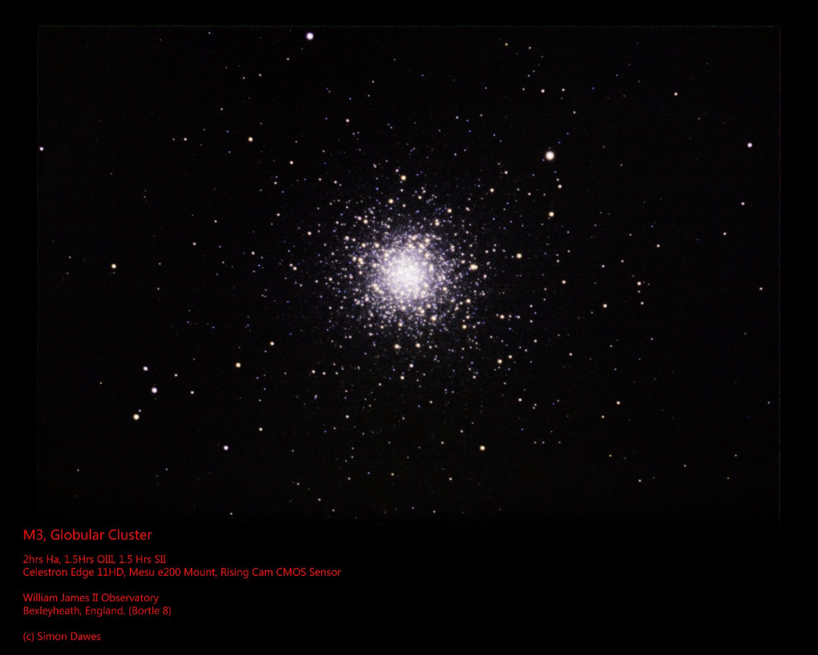 Messier 3 Crayford Manor House Astronomical Society Dartford