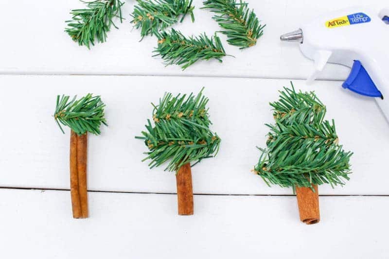 DIY Cinnamon Stick Christmas Tree Ornament Craft