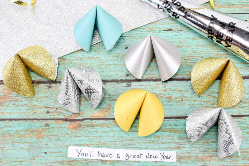 New Year's Eve Fun Paper Fortune Cookies Craft