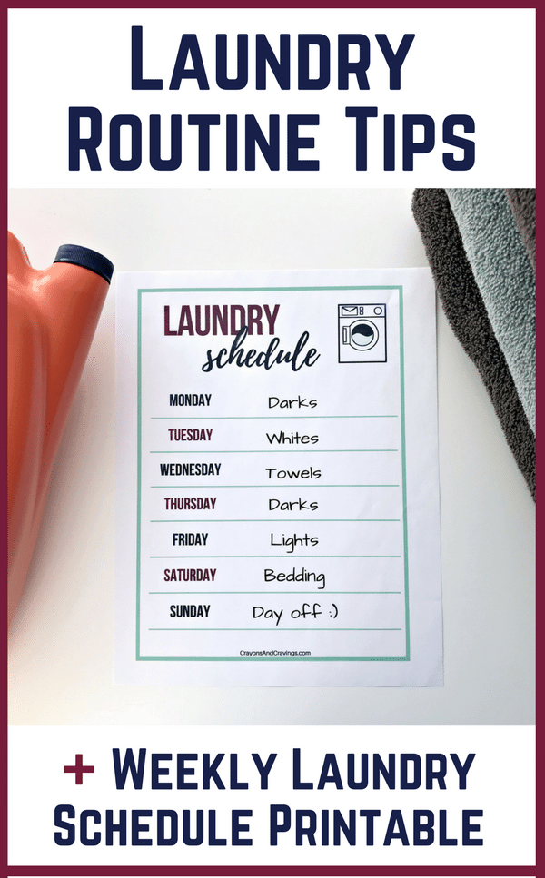 Laundry Routine Tips and Free Laundry Schedule Printable