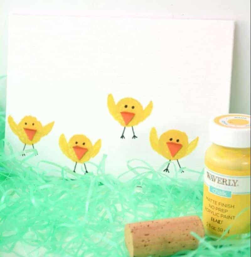 Easter Chicks Craft Project Using Wine Corks
