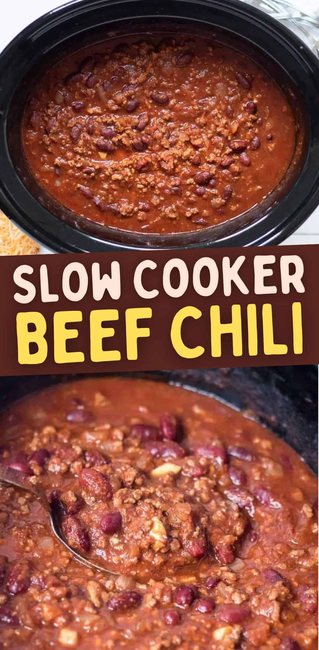 Easy Crockpot Chili Recipe with Ground Beef (and Beans!)