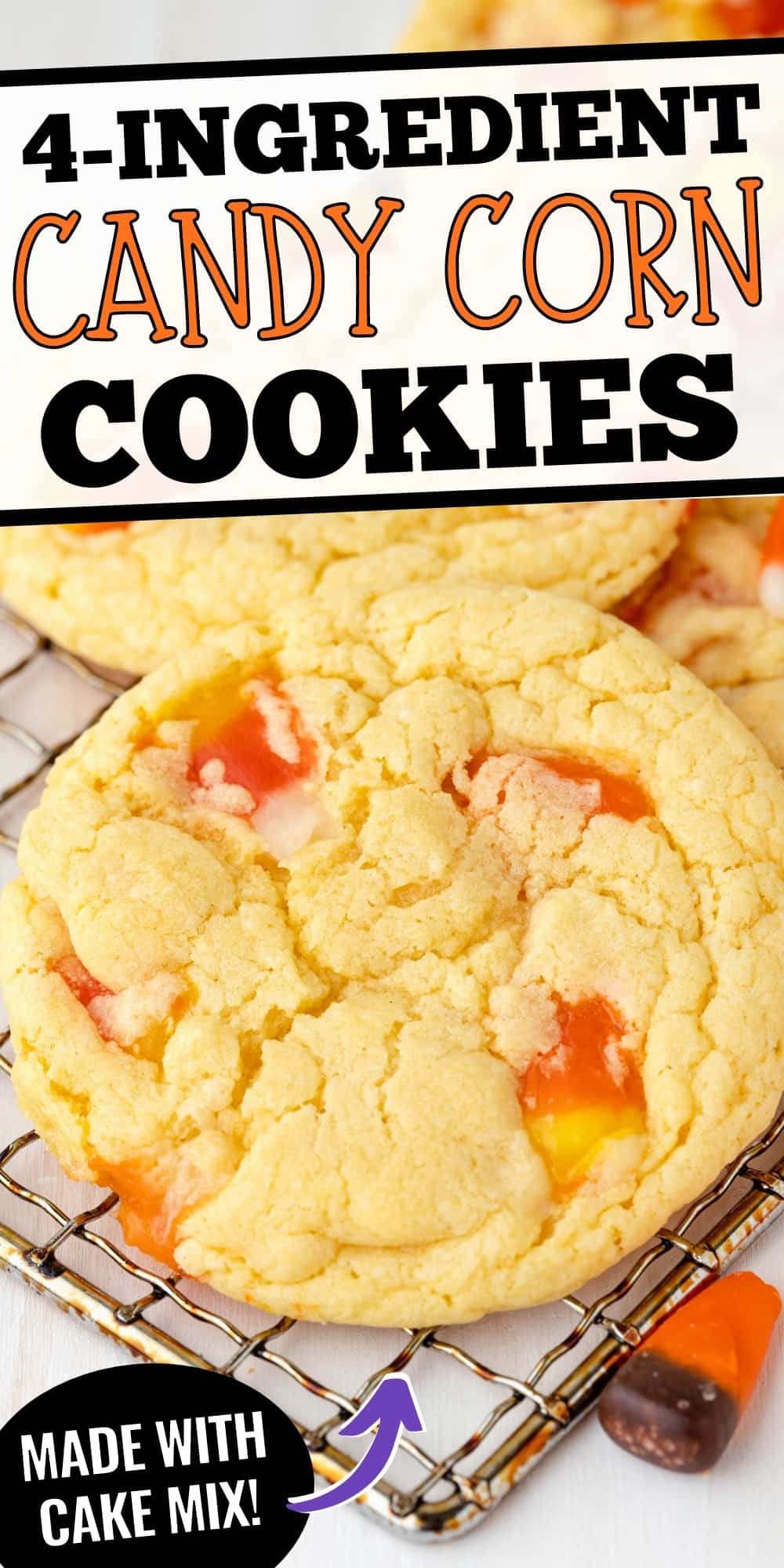 Candy Corn Cookies (Easy 4Ingredient Recipe!)