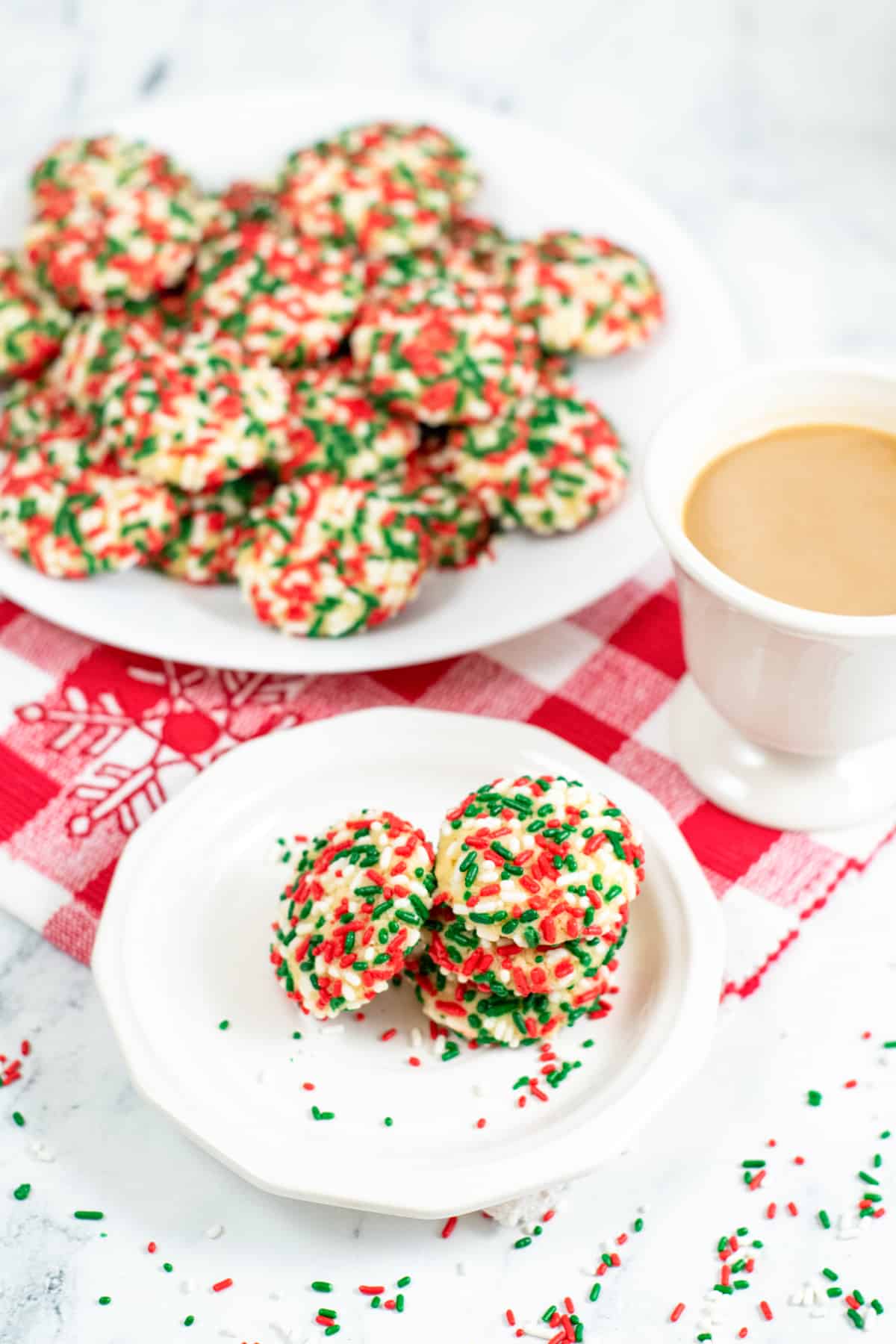 Christmas Sprinkle Pudding Cookies