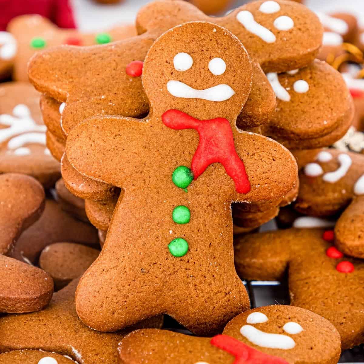 Homemade Christmas Gingerbread Men Cookies