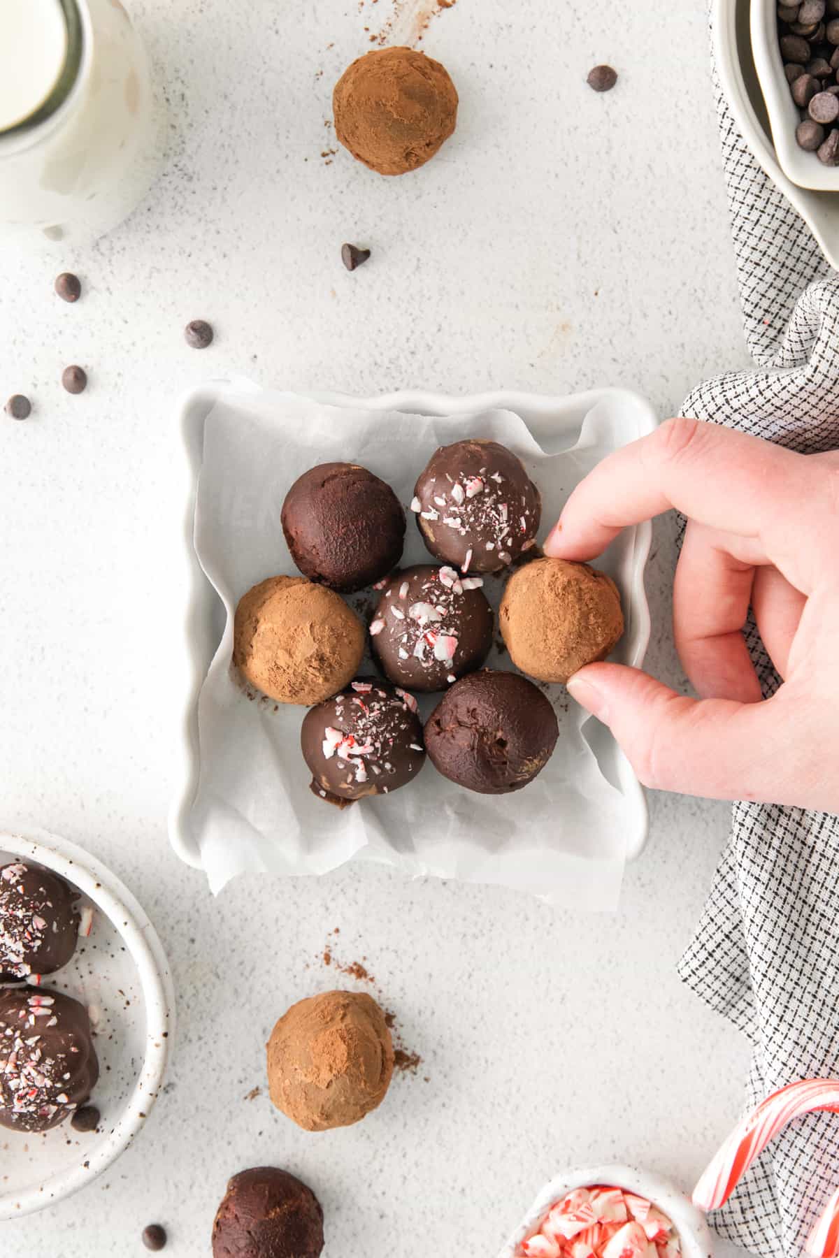 Boozy Dark Chocolate Peppermint Truffles Recipe
