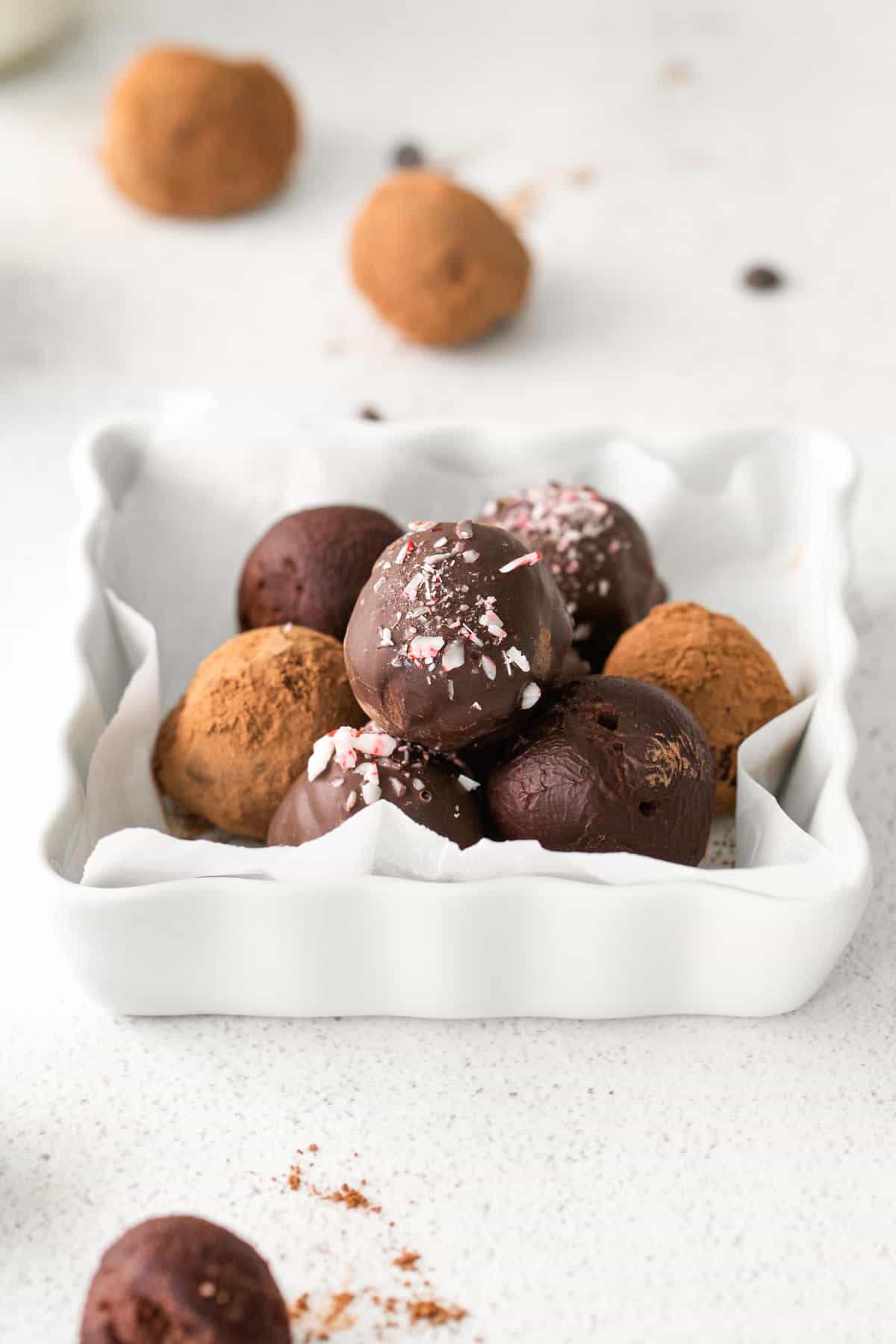 Boozy Dark Chocolate Peppermint Truffles Recipe