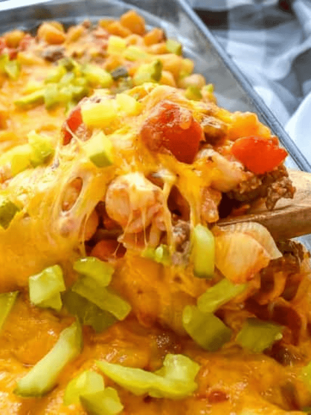 Easy Cheeseburger Casserole Recipe Crayons & Cravings