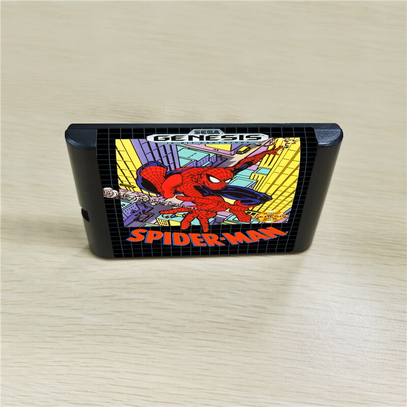 SpiderMan vs. The Kingpin 16bit Cartridge Card For Sega Genesis Mega Drive MD Console