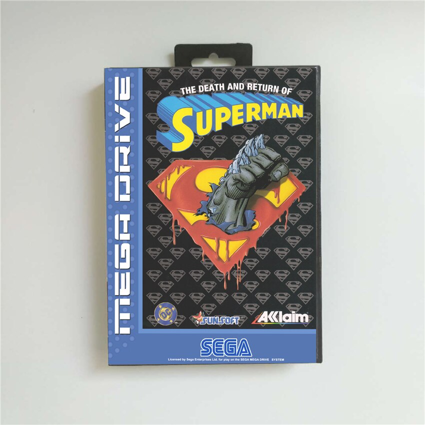 16 Bit Sega Genesis Md Cartridge Game Card Eur Cover With Box
