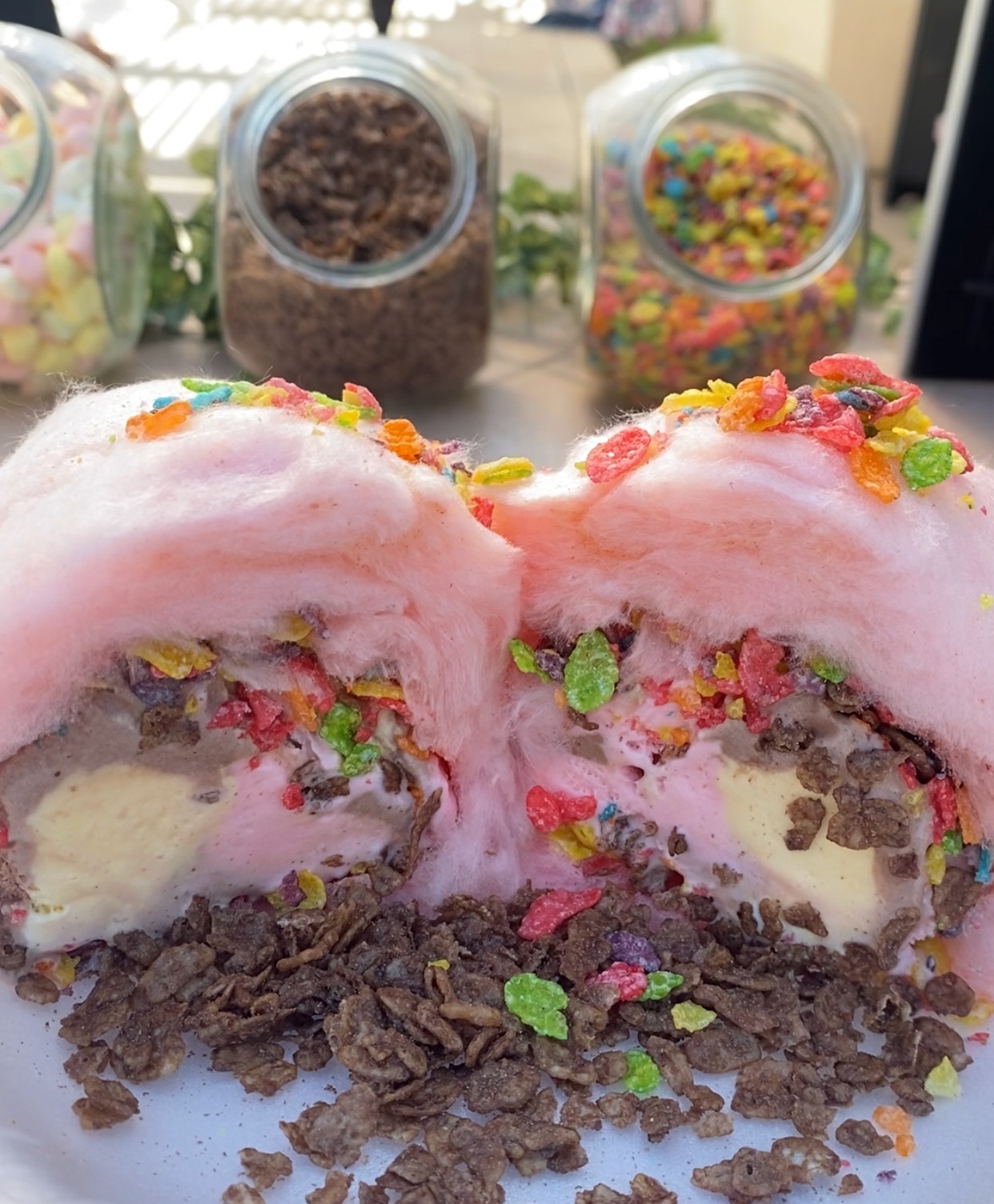 Cotton Candy IceCream Burritos