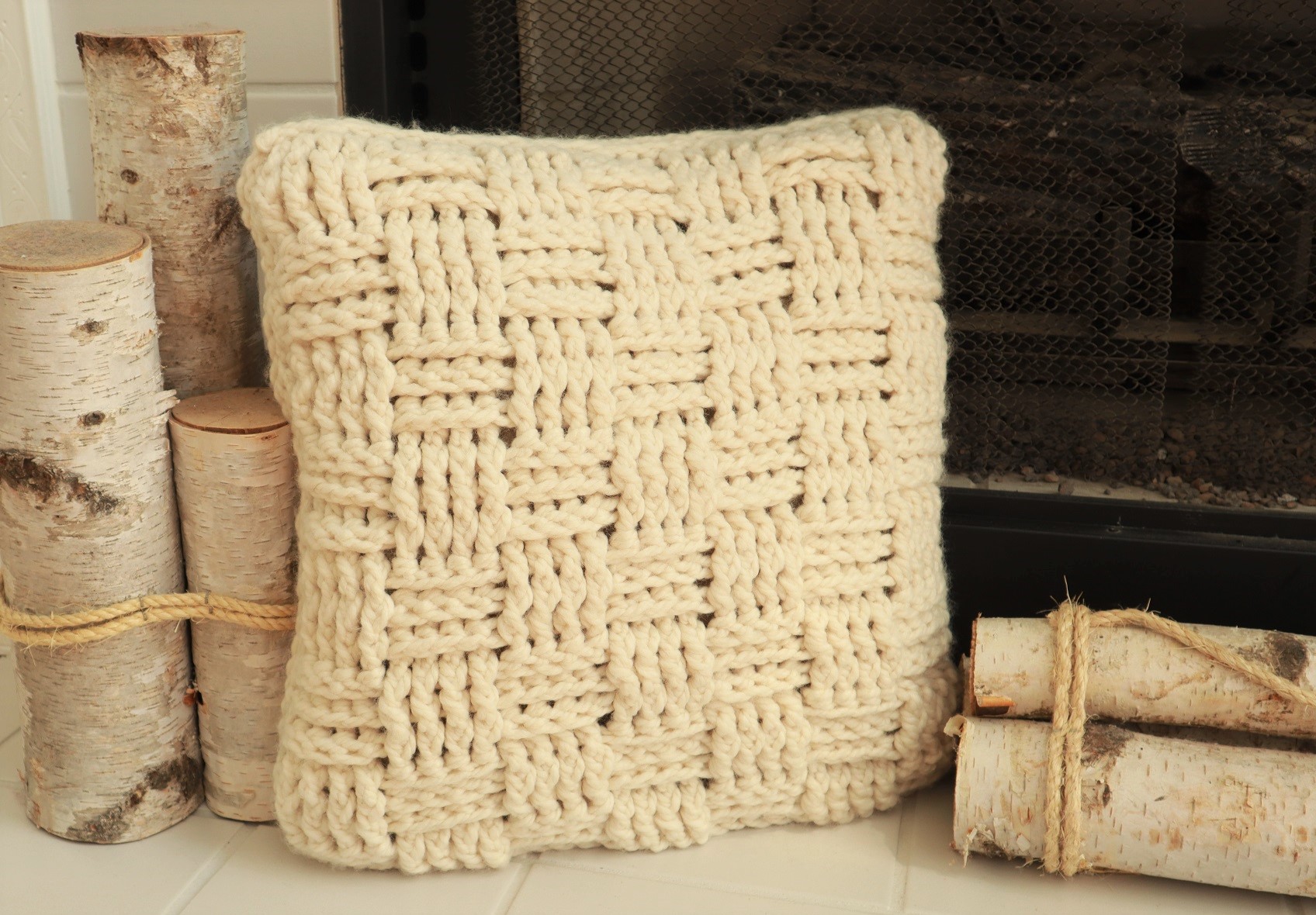 Basket Weave Crochet Pillow Crazy Cool Crochet