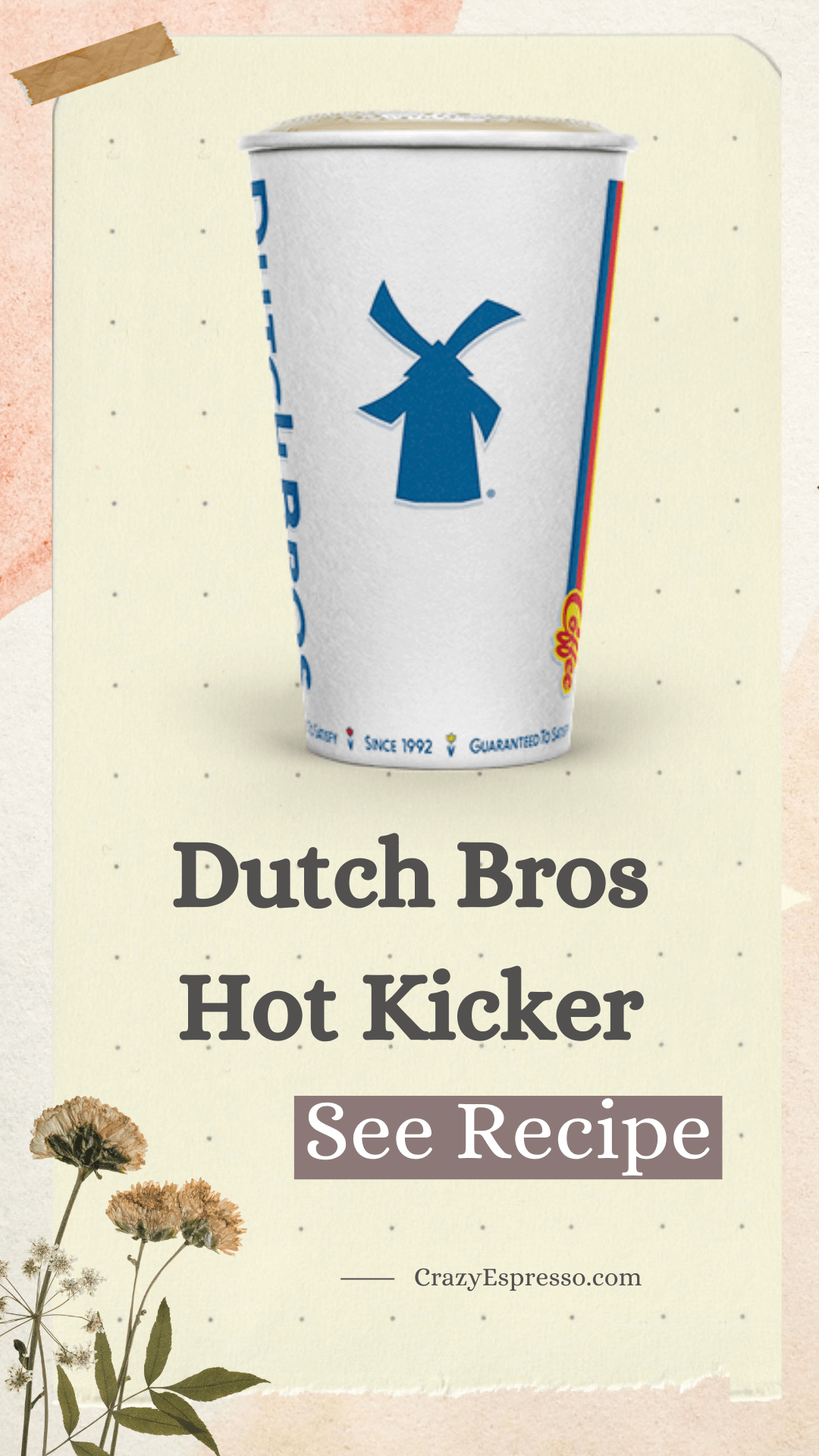 Dutch Bros Irish Cream Drinks Kicker & 911 Recipe Crazy Espresso