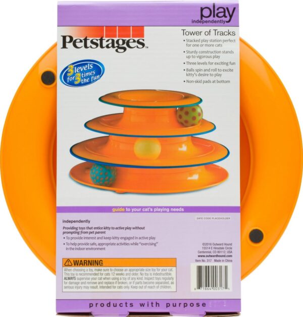 Petstages Tower of Tracks Cat Toy 10in Crazy Gray Ghost