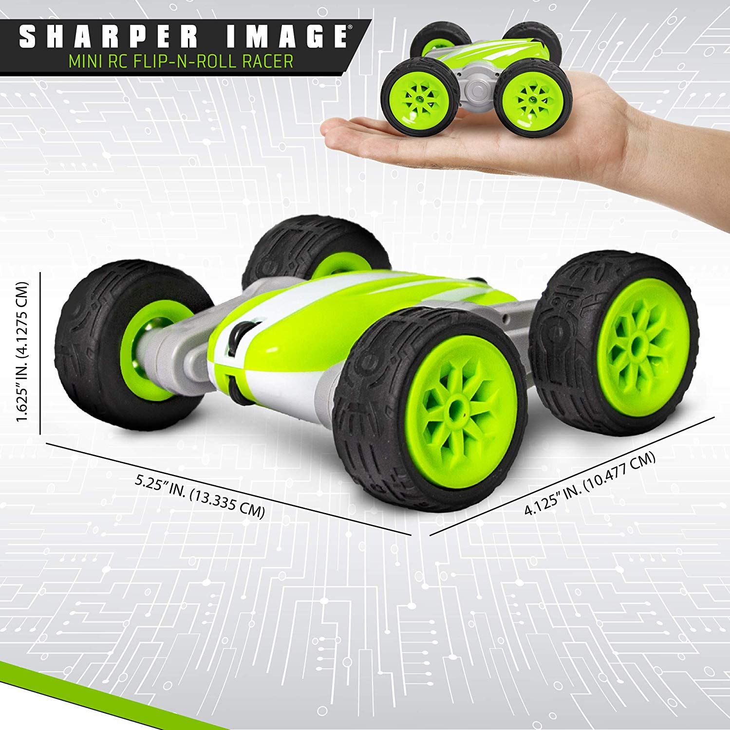 Sharper Image Mini RC Flip ‘N Roll360° Rotation Action Racer Toy Car
