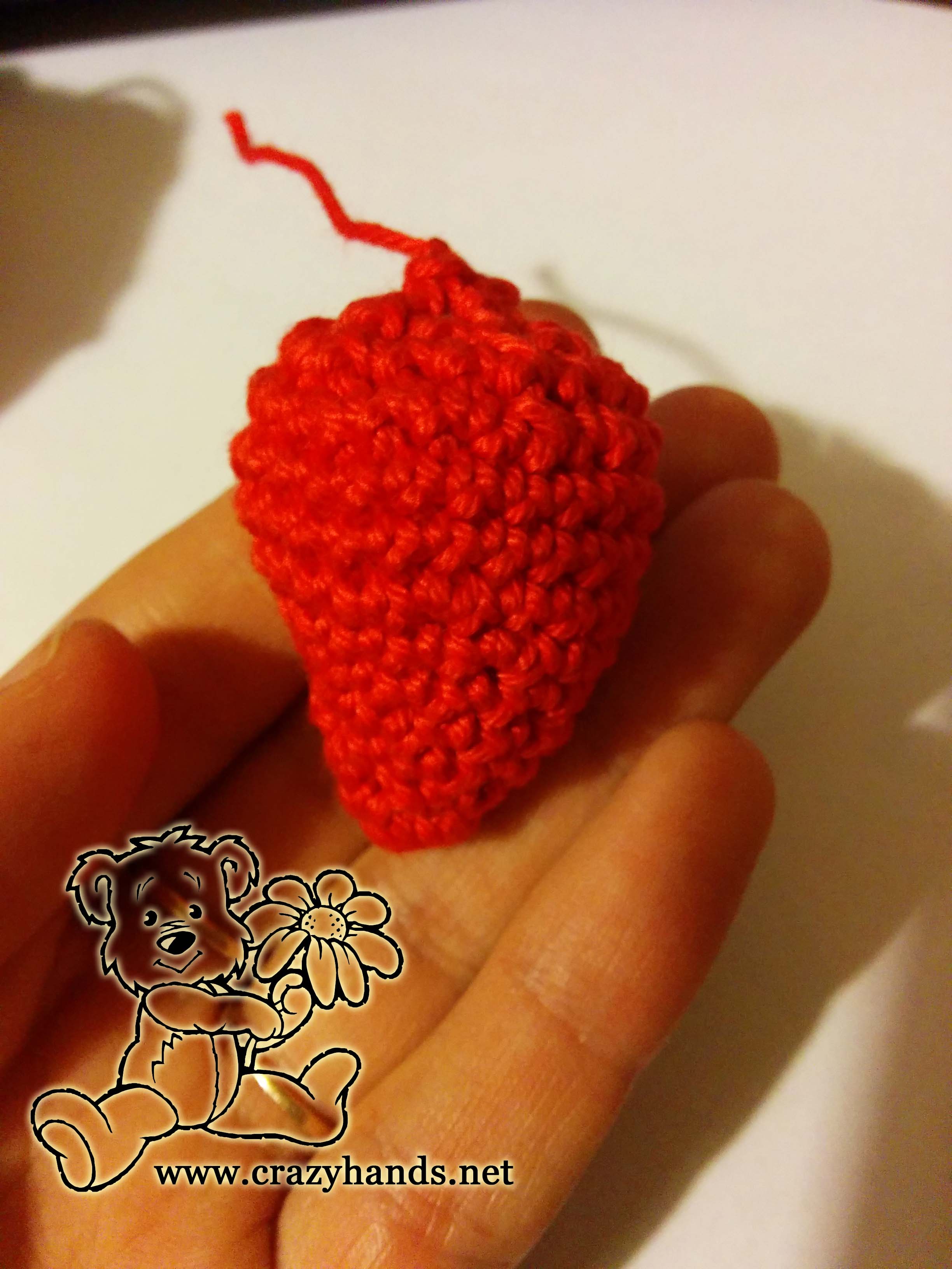 Crochet Strawberry Pattern · Crazy Hands Knitting
