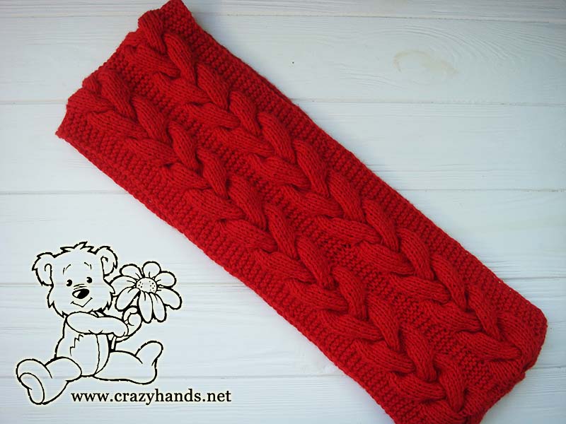 Cable Knit Baby Infinity Scarf Free Pattern · Crazy Hands