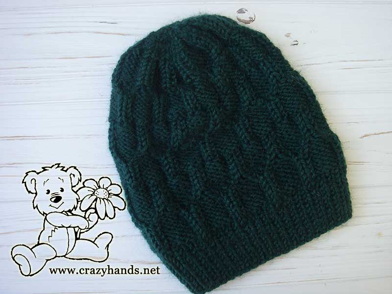 Emerald Liffey Men's Cable Knit Hat Free Pattern · Crazy Hands