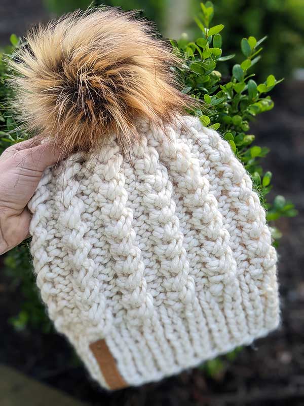 AdsFree Spikelet Chunky Knit Hat Pattern · Crazy Hands