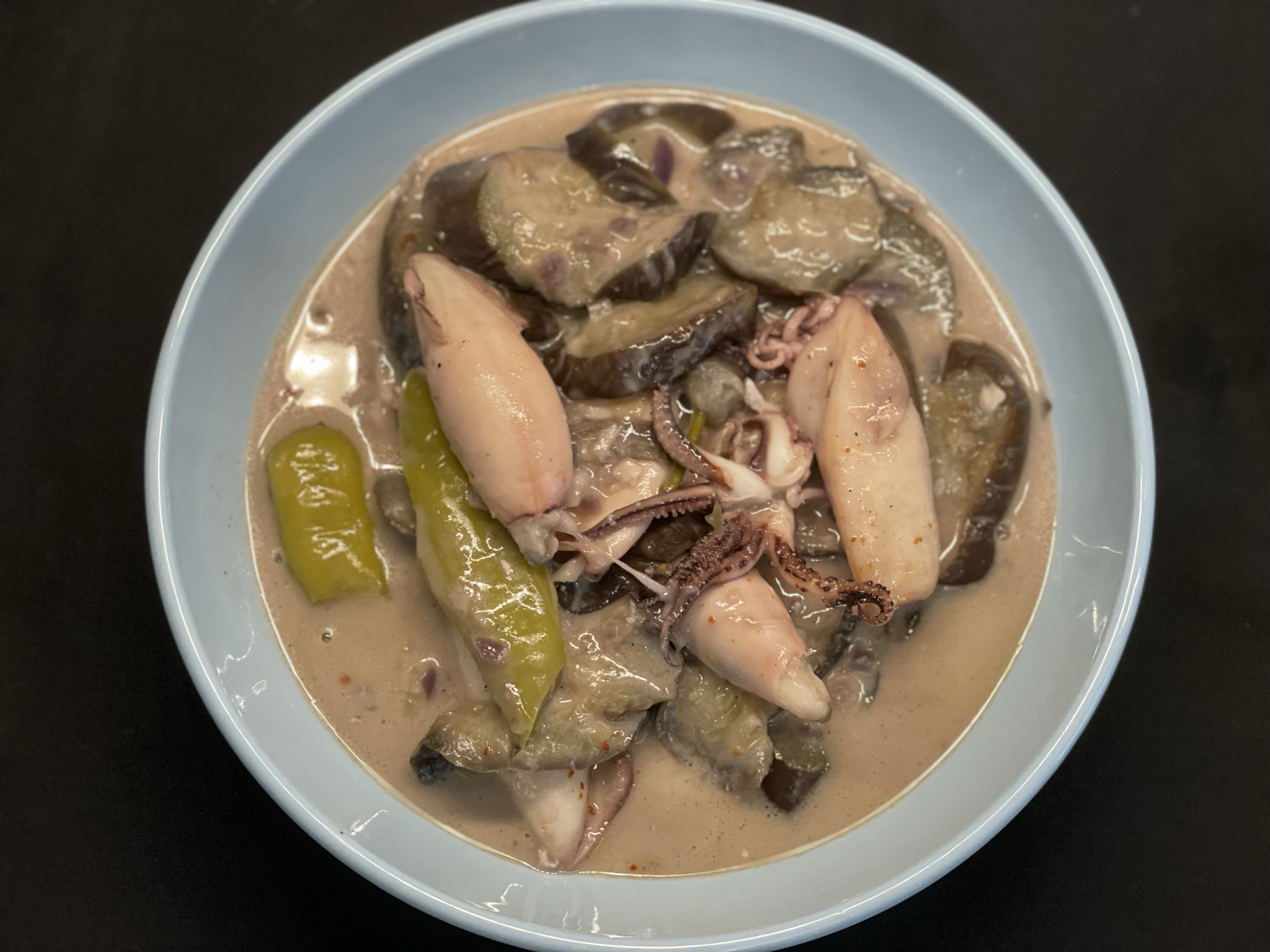GINATANG TALONG AT PUSIT EGGPLANT IN COCONUT MILK WITH SQUID 👩🏼‍🍳