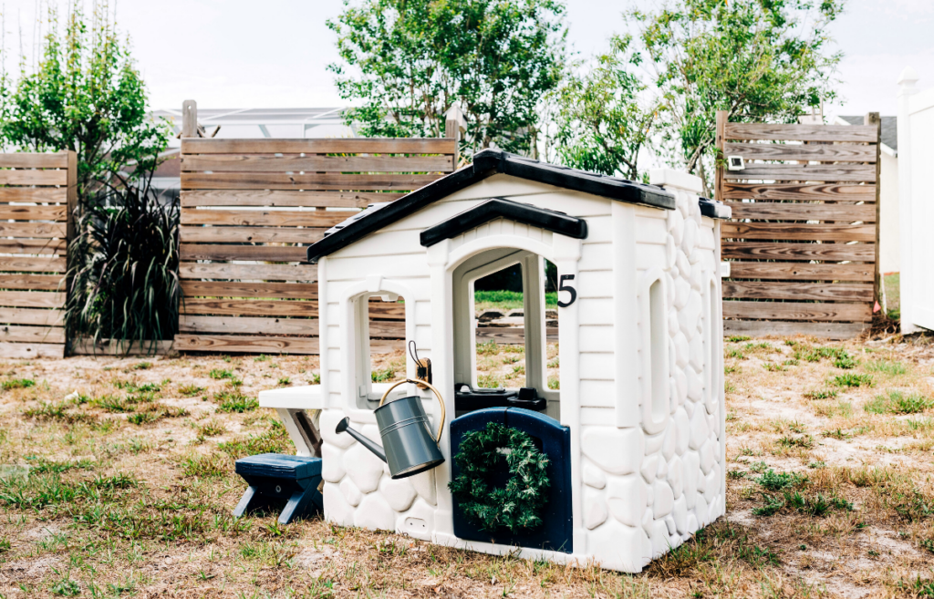 Painted Outdoor Playhouse Makeover Crazy Life with Littles