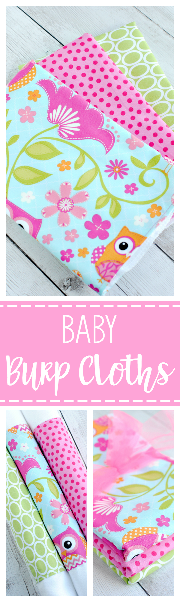 DIY Cute Baby Burp Cloths from Diapers