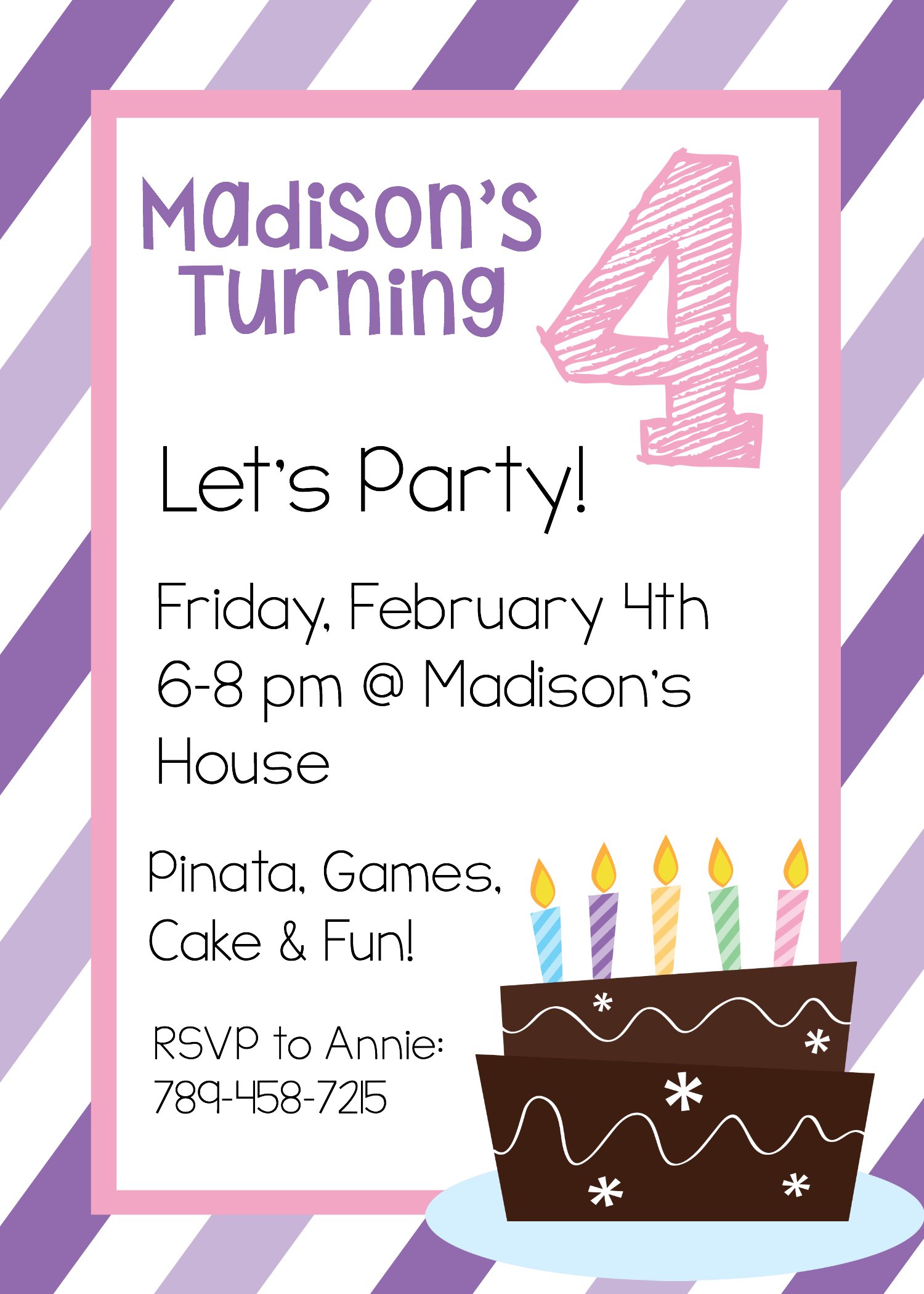 Girls Party Invitation Templates