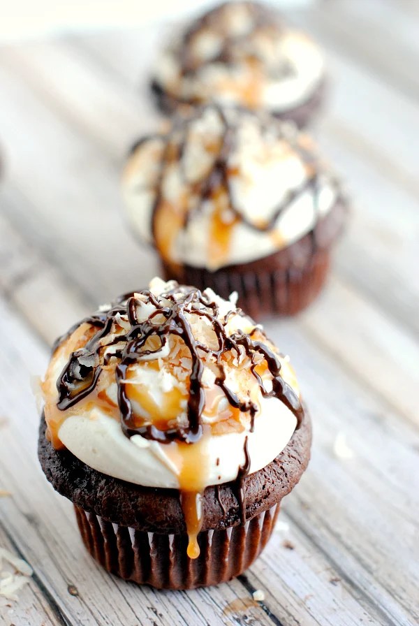 Chocolate Caramel Coconut Delight Cupcakes Crazy Little Projects
