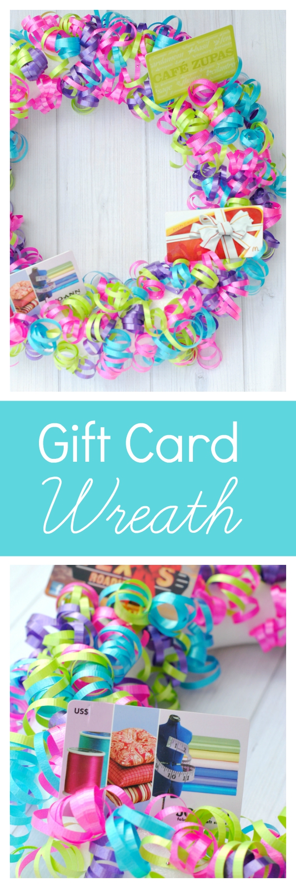Creative Gift Card Ideas Gift Card Wreath FunSquared