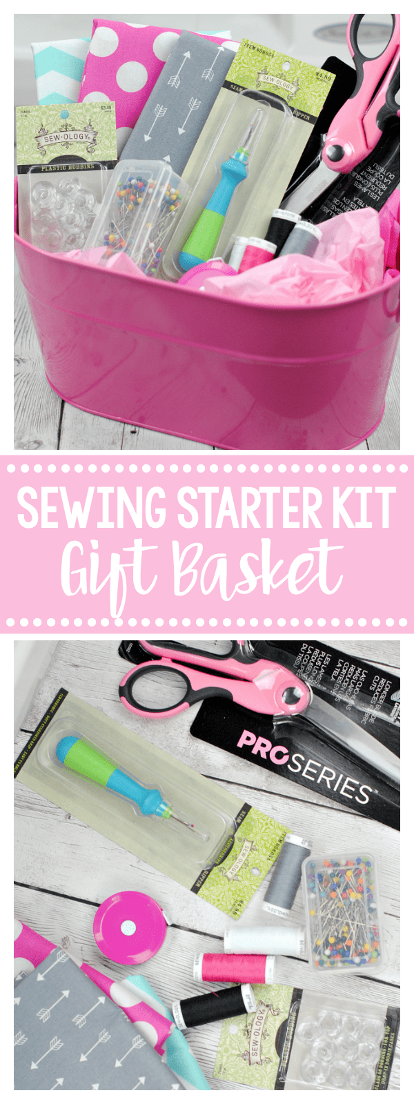 Sewing Starter Kit Gift Basket Crazy Little Projects