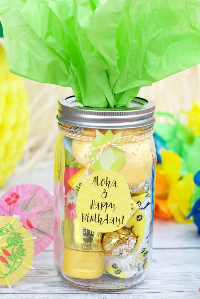Pineapple Themed Birthday Gift Crazy Little Projects