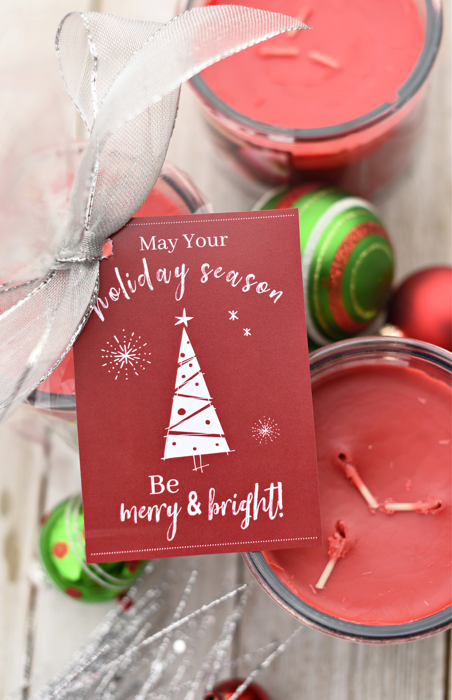 Merry & Bright Candle Neighbor Gift Crazy Little Projects