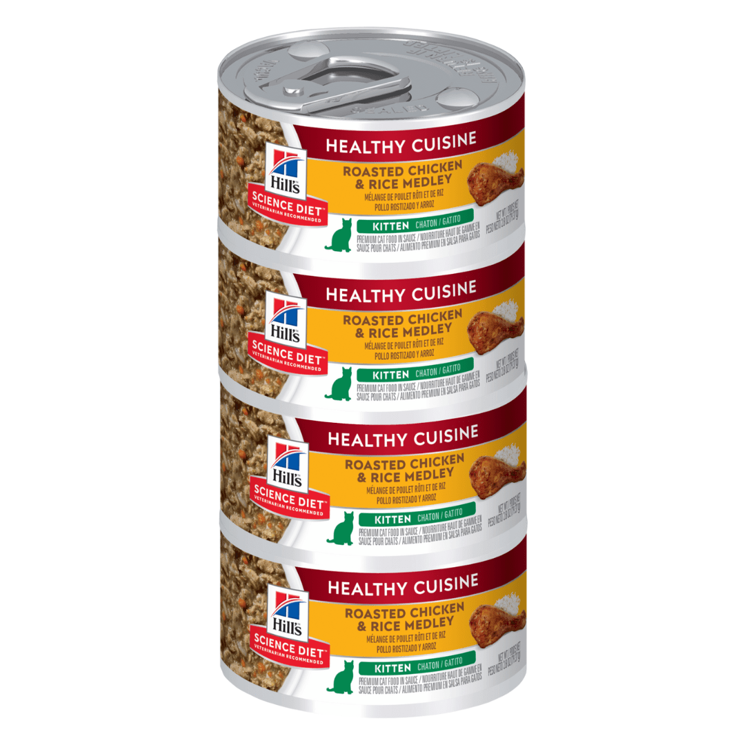 Buy Any 4 Hills Optimal Care 79g Chicken & Rice Stew Canned Kitten Food Crazy Pets