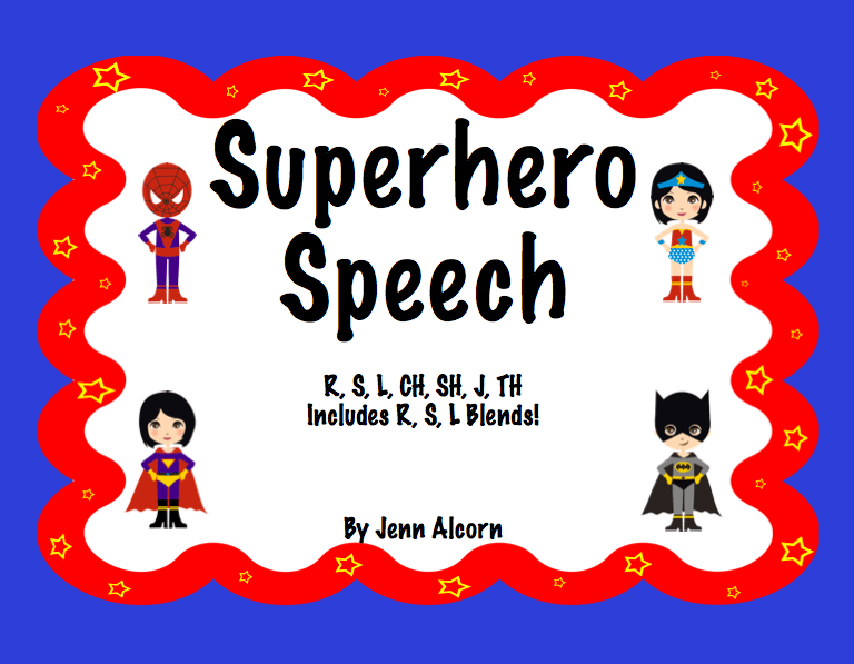 Superhero Speech Activities!
