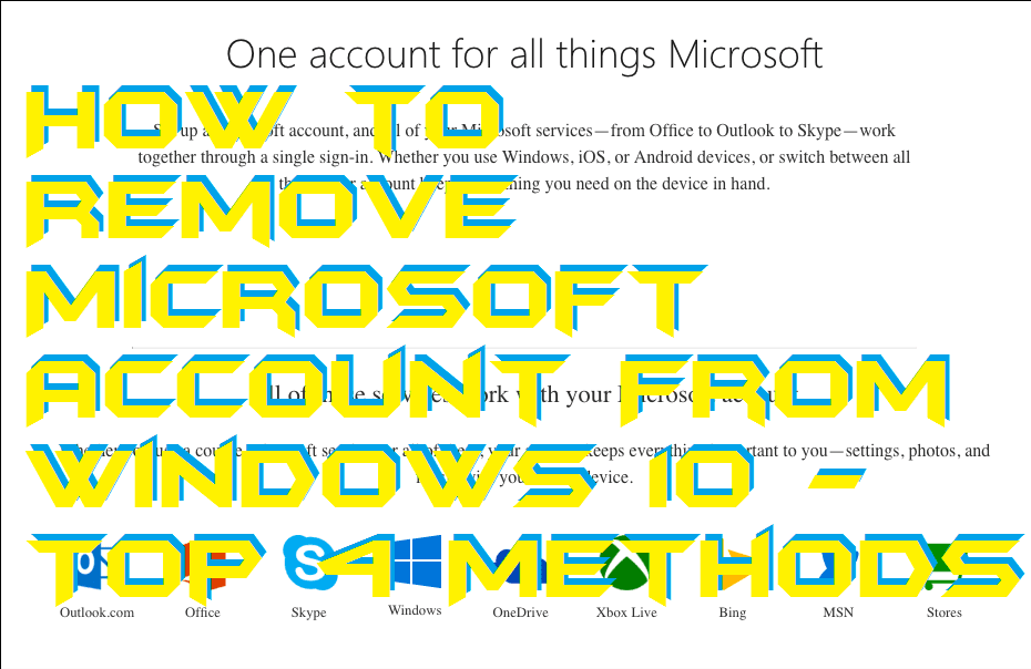How to Remove Microsoft Account From Windows 10 Top 4 Methods Crazy