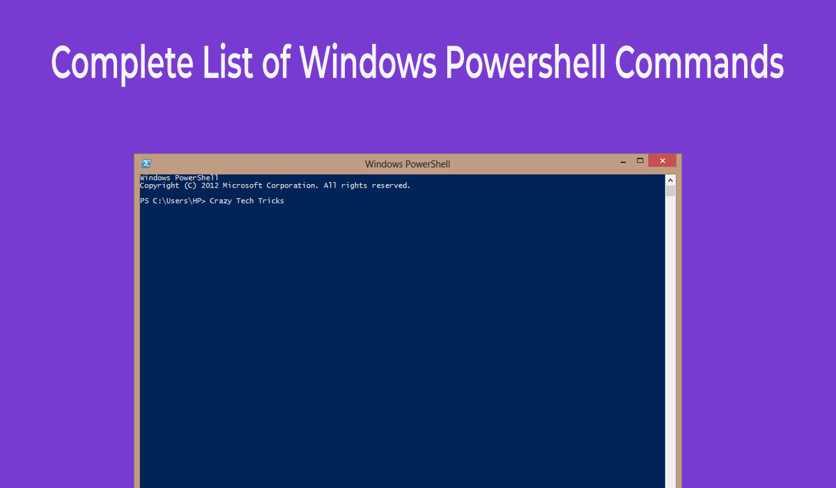 Complete list of Windows Powershell Commands Top 100+ Commands