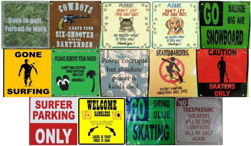 Metal Sign (Assortment A) C & R Discount, Inc.