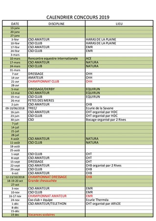 calendrier concours cso 2023 Nouveau Site Du Cre Reunion - Calendrier