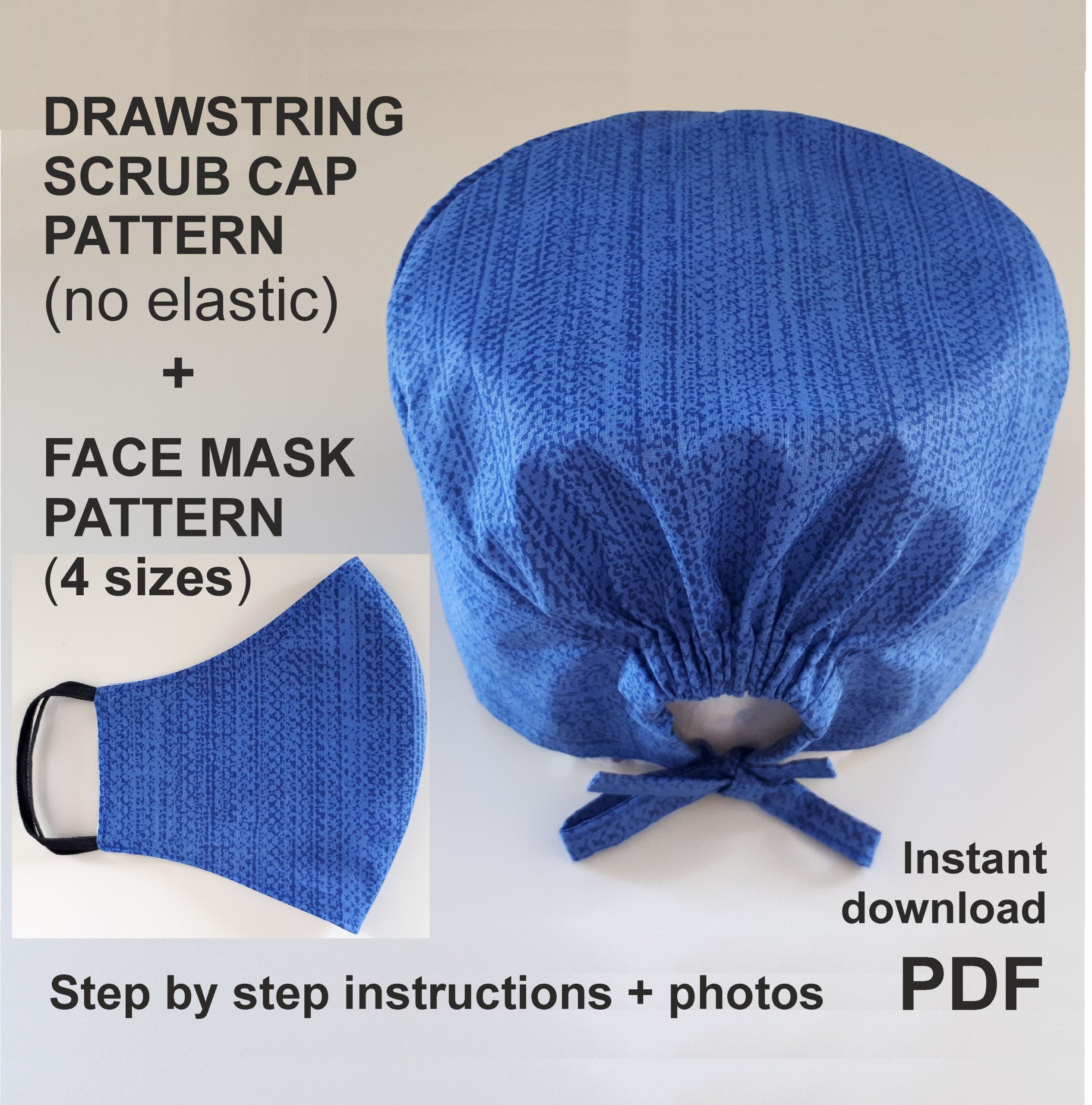 Drawstring surgical cap pattern and face mask pattern pdf Drawstring surgical cap pattern and face mask pattern pdf