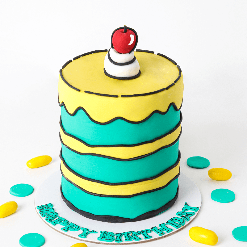 Order Delicious Comic Green Cake Online Same Day Delivery