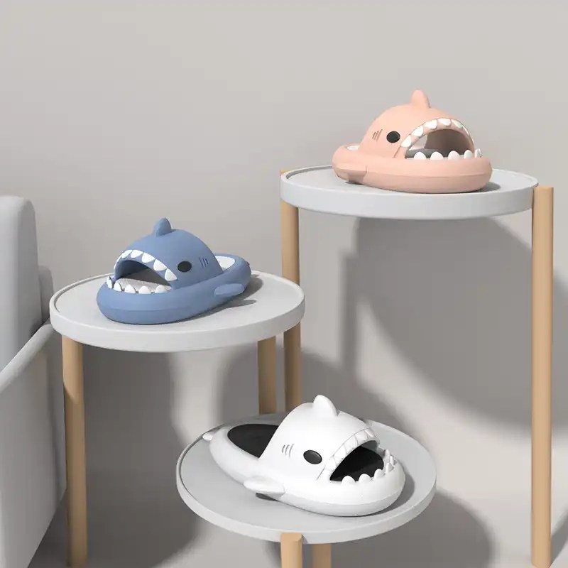 Shark Slides Adults Twocolor Matching Creamshark
